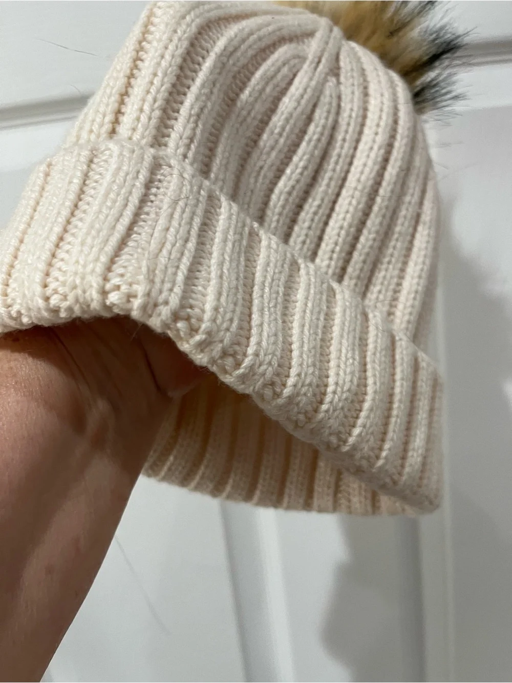 J. Crew One Size Cream Cable-Knit Women's Beanie